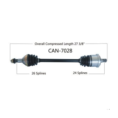 Wide Open OE Replacement CV Axle for CAN AM REAR MAVERICK XXC CAN-7028